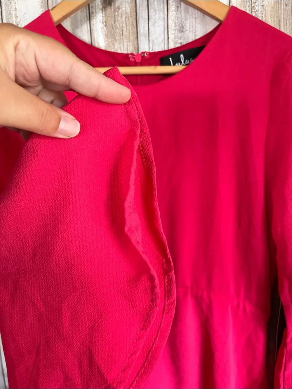 Lulus Cute as a Button Pink Flounce Sleeve Mini Dress NWT Medium